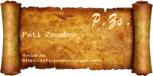 Peti Zsombor névjegykártya